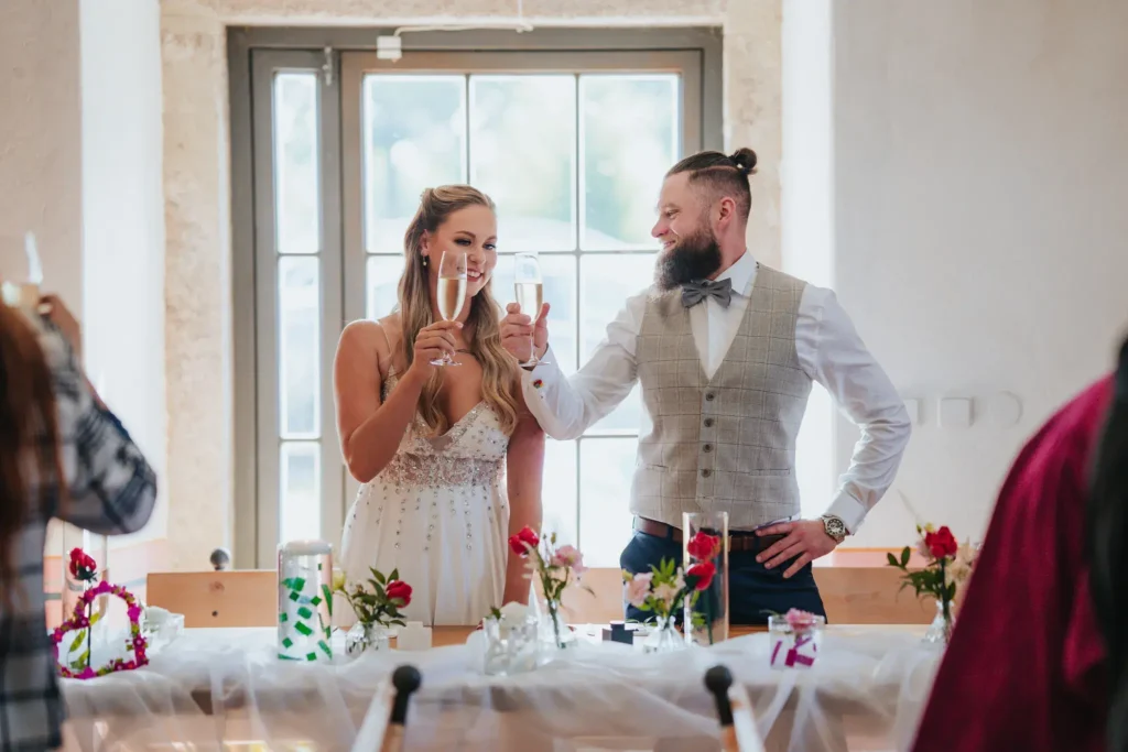 Míša a Josef | svatební přípitek | Tematické svatby Novelin Weddings